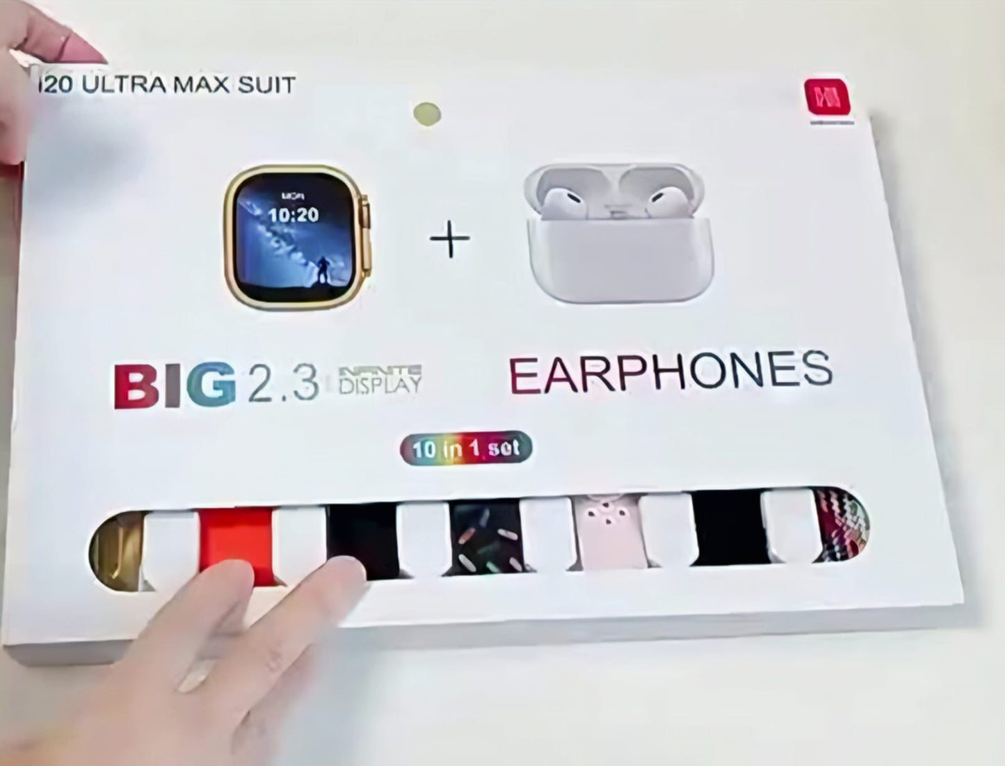 i20 Ultra Smart Watch – 7-in-1 Bundle with Earbuds, Fitness Tracker & Straps